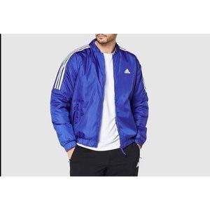 adidas jacket sweater puffy bomber Ess Ins Bo blue white